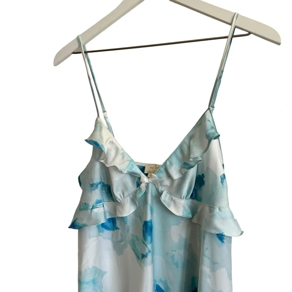 Kate Spade Blue Watercolor Floral Nightie, Size M
